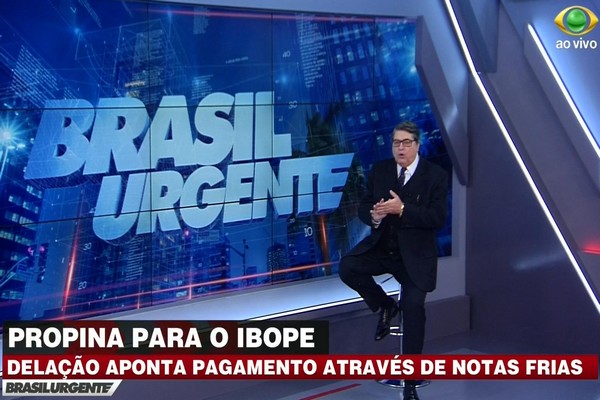 Datena acusa ligação entre Ibope e J&F e pede investigação contra instituto: “Podem me dar zero ponto, não ligo”
