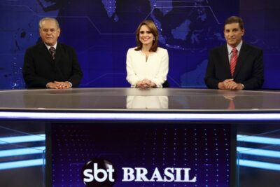 Joseval Peixoto, Rachel Shererazade e Carlos Nascimento no SBT Brasil (Divulgação / SBT)