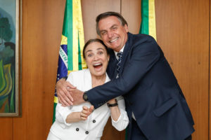 Regina Duarte e Bolsonaro