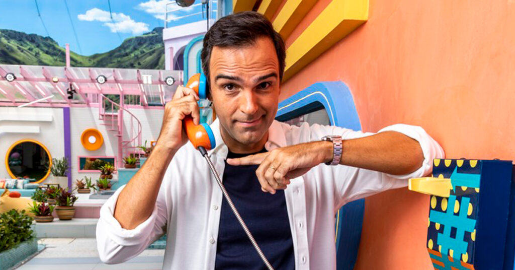 Na era da internet discada, telefone era fundamental no início do BBB Tadeu Schmidt