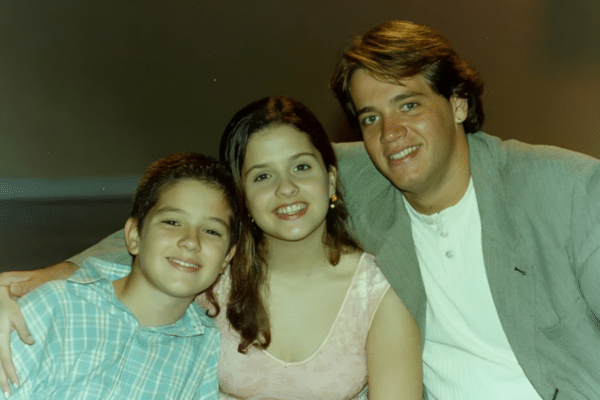 Eduardo Caldas, Gisele Policarpo e David Cardoso Junior em Zazá, 1997