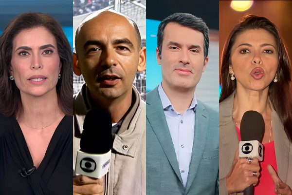 Globo - Fabio Turci, Giovana Teles, Giuliana Morrone e Régis Rösing