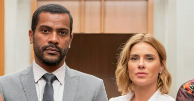 Samuel de Assis (Ben) e Carolina Dieckmann (Lumiar) em Vai na Fé (Manoella Mello / Globo)