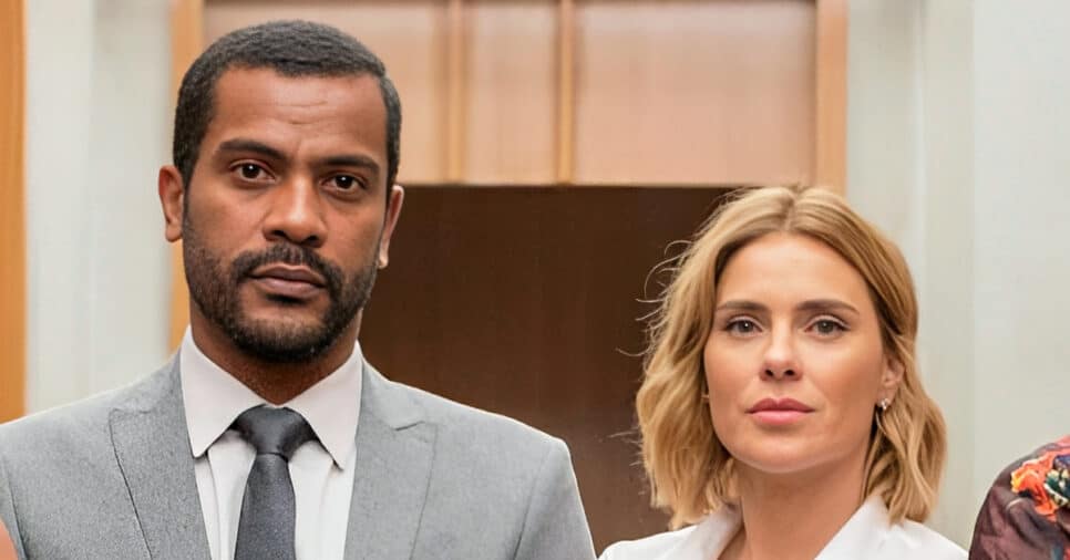 Samuel de Assis (Ben) e Carolina Dieckmann (Lumiar) em Vai na Fé