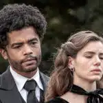 Diogo Almeida (Orlando) e Camila Queiroz (Marê) em Amor Perfeito (Reprodução / Globo)