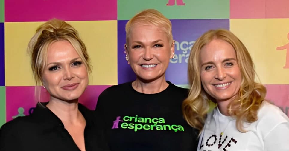 Eliana, Xuxa e Angélica nos bastidores do Criança Esperança