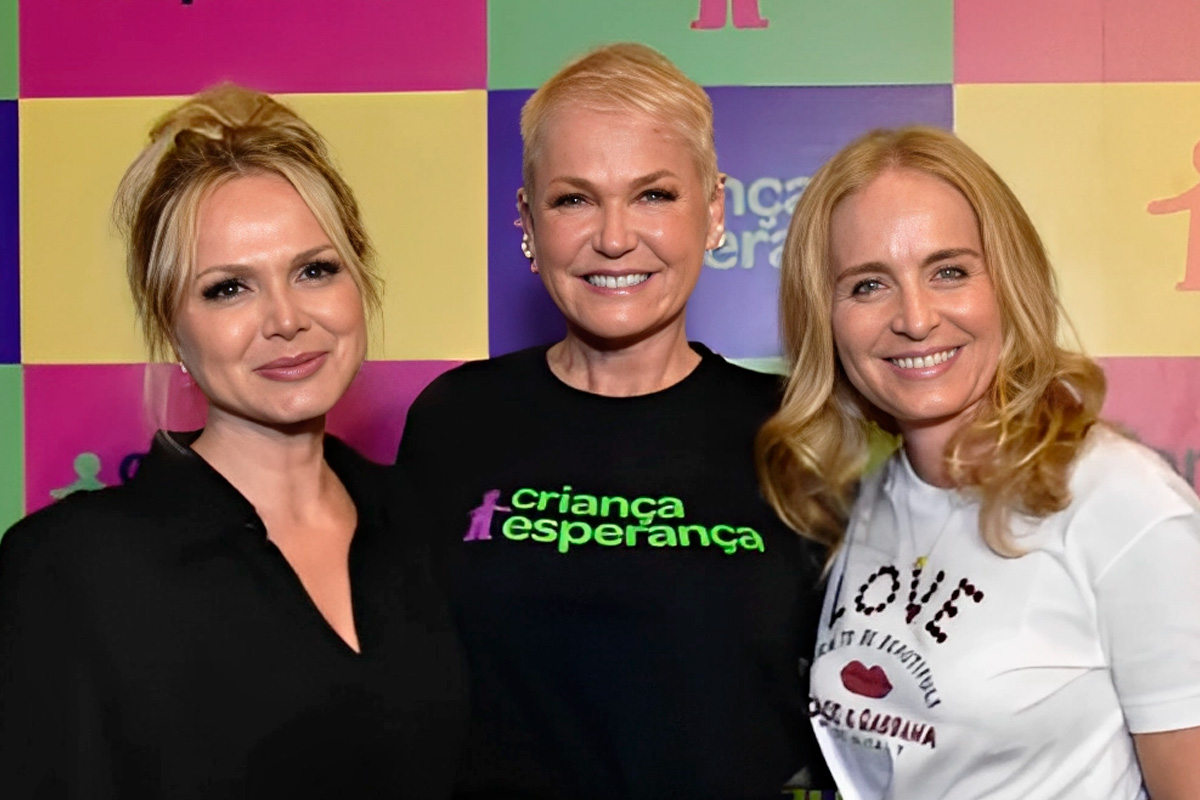 Eliana, Xuxa e Angélica nos bastidores do Criança Esperança