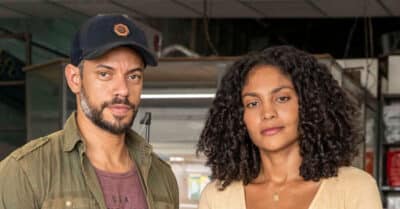 Paulo Lessa e Barbara Reis como Jonatas e Aline em Terra e Paixão (Reprodução / Globo)