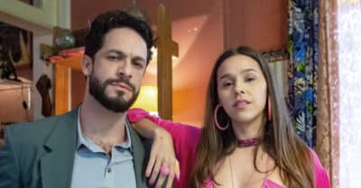 Luigi (Rainer Cadete) e Berenice (Thati Lopes) em Terra e Paixão (Estevam Avellar / Globo)