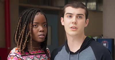 Clara Moneke (Kate) e Caio Manhente (Rafa) em Vai na Fé (Reprodução / Globo)