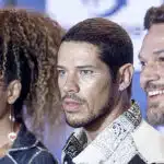 Sheron Menezzes (Sol), José Loreto (Lui Lorenzo) e Emilio Dantas (Theo) em Vai na Fé (Reprodução / Globo)