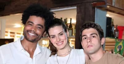 Diogo Almeida, Camila Queiroz e Daniel Rangel, protagonistas de Amor Perfeito (Daniel Pinheiro / AgNews)