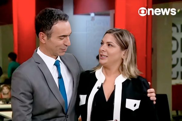 Cesar Tralli e Daniela Lima na GloboNews
