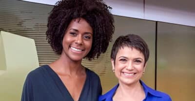 Maju Coutinho e Sandra Annenberg no Jornal Hoje (Divulgação / Globo)