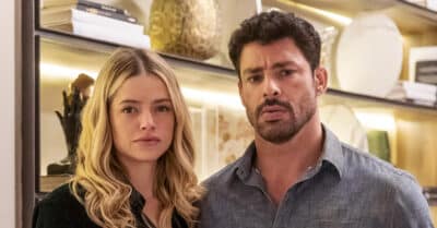Agatha Moreira (Graça) e Cauã Reymond (Caio) em Terra e Paixão (Fábio Rocha / Globo)