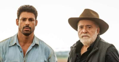 Cauã Reymond (Caio) e Tony Ramos (Antônio) em Terra e Paixão (Reprodução / Globo)