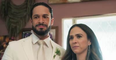 Rainer Cadete (Luigi) e Tatá Werneck (Anely) em Terra e Paixão (Reprodução / Globo)