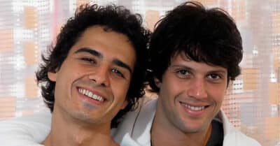 André Arteche (Julinho) e Gustavo Leão (Osmar) em Tititi (Divulgação / Globo)