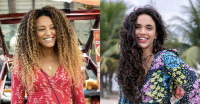 Sheron Menezzes (Sol) em Vai na Fé; Giovana Cordeiro (Luna) em Fuzuê (João Miguel Júnior - Manoela Mello / Globo)