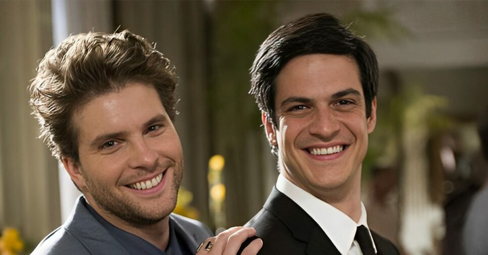 Thiago Fragoso (Niko) e Mateus Solano (Félix) em Amor à Vida