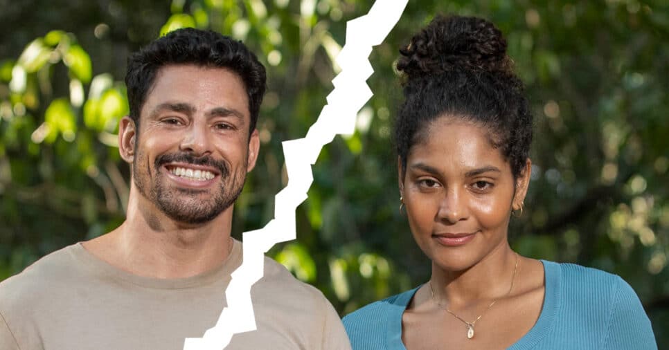 Caio (Cauã Reymond) e Aline (Barbara Reis) em Terra e Paixão