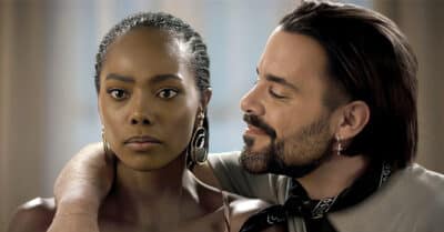 Olívia (Jessica Córes) e Rui (Pedro Carvalho) em Fuzuê