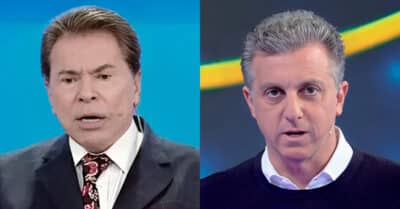 Silvio Santos e Luciano Huck