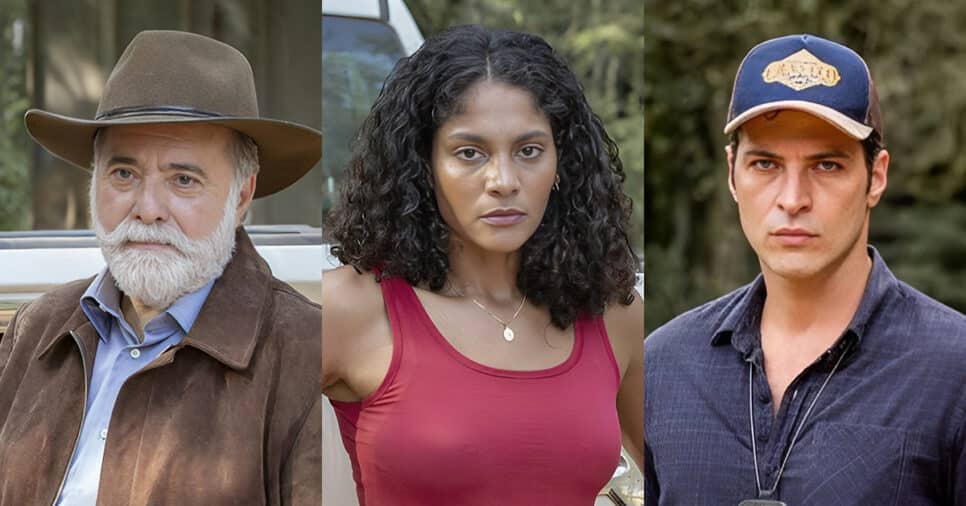 Tony Ramos, Barbara Reis e Leandro Lima em Terra e Paixão