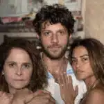 Drica Moraes, Chay Suede e Lucy Alves em Travessia (Reprodução / Globo)