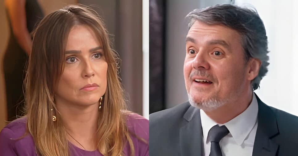 Lara (Deborah Secco) e Roberto (Cassio Gabus Mendes), de Elas por Elas