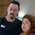 Edu (Luis Navarro) e Yeda (Castorine) em Elas por Elas