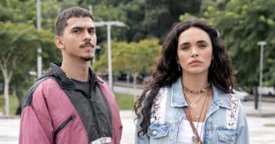 Merreca (Ruan Aguiar) e Luna (Giovana Cordeiro) em Fuzuê (Reprodução / Globo)