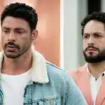 Caio (Cauã Reymond) e Luigi (Rainer Cadete) em Terra e Paixão (Reprodução / Globo)