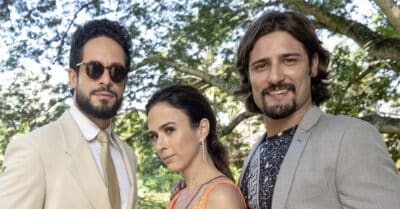 Rainer Cadete, Tata Werneck e Daniel Rocha em Terra e Paixão (Divulgação / Globo)