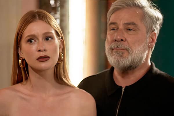 Preciosa (Marina Ruy Barbosa) e César (Leopoldo Pacheco) em Fuzuê