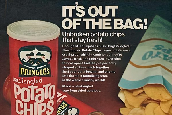 Anúncio da Pringles nos anos 1960