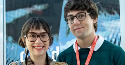 Lupita (Daphne Bozaski) e Guto (Daniel Rangel) em Família é Tudo