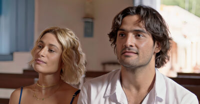 Blandina (Luisa Arraes) e Artur (Tulio Starling) em No Rancho Fundo