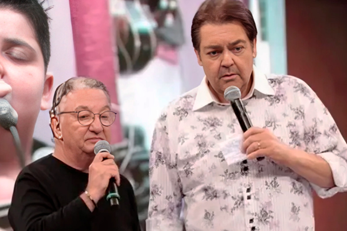 Caçulinha e Fausto Silva no Domingão do Faustão