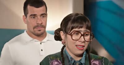 Júpiter (Thiago Martins) e Lupita (Daphne Bozaski) em Família é Tudo