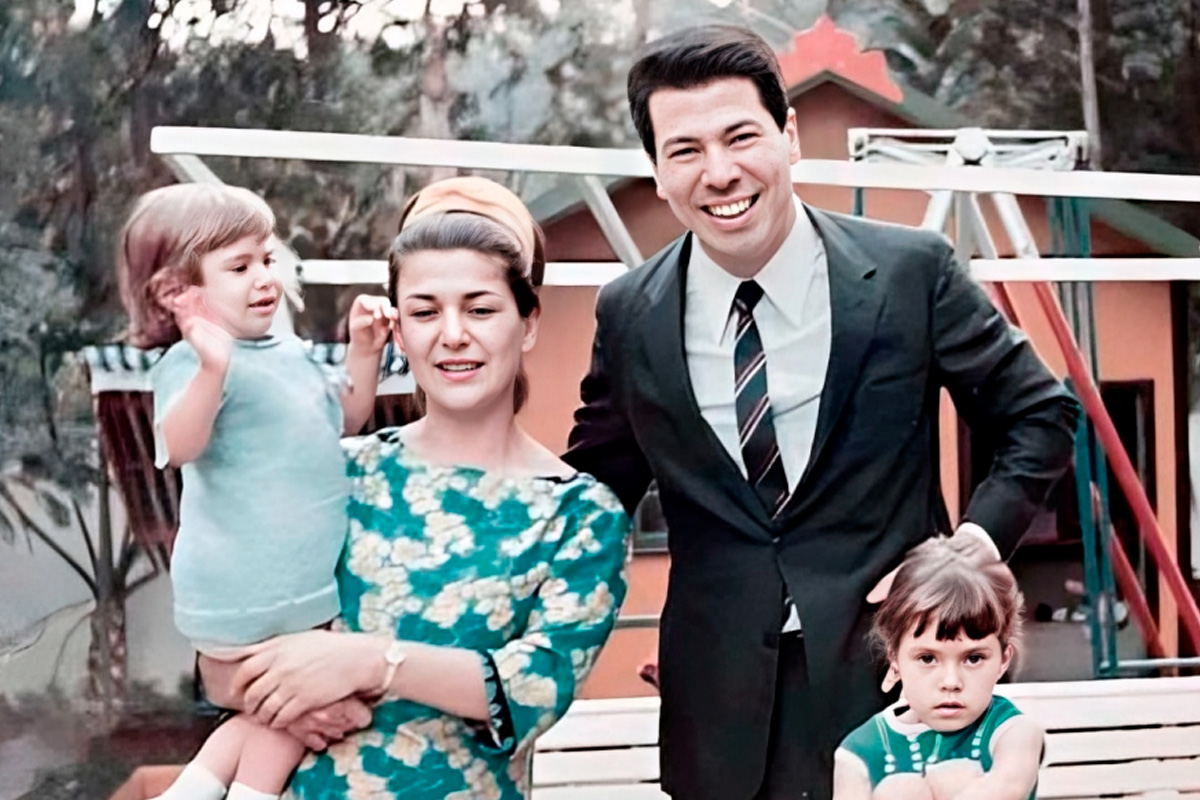 Silvio Santos e sua família nos anos 1960