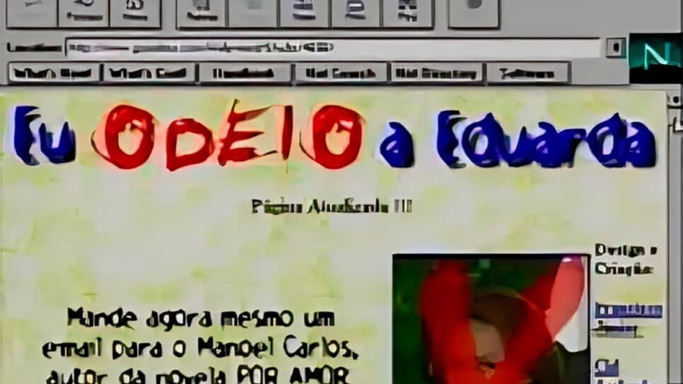 Site criado contra a personagem Eduarda, de Por Amor