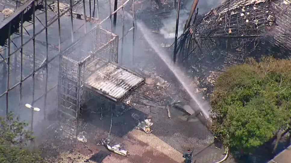 Incêndio no cenário da novela Todas as Flores