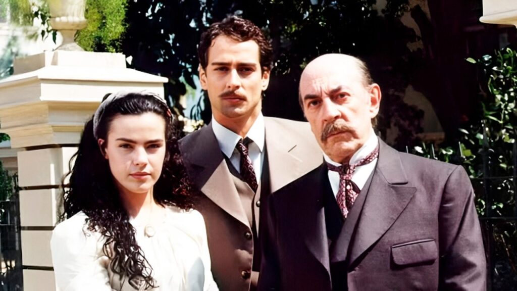 Ana Paula Arósio, Marcello Antony e Raul Cortez em Terra Nostra