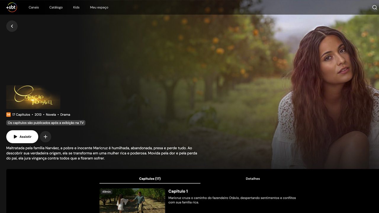 Coração Indomável no +SBT