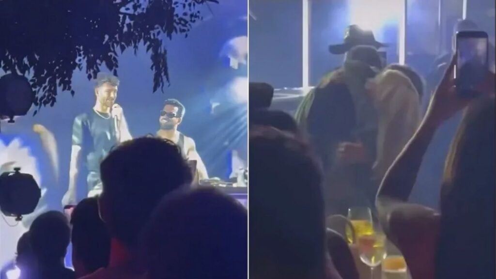 Léo Pereira se declarando para Karoline Lima na festa do Flamengo